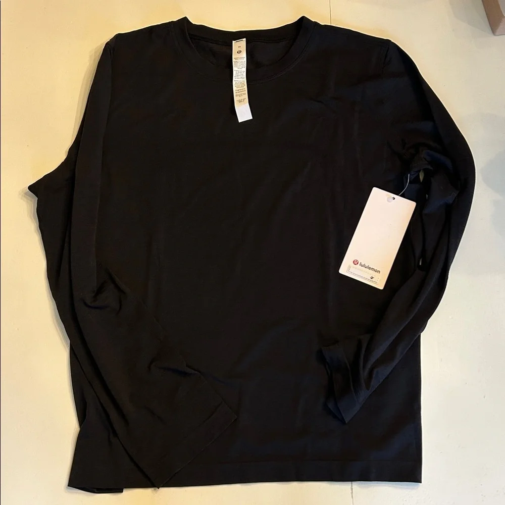 Lululemon swiftly relaxed long sleeve size 10 black - Picture 8 of 8